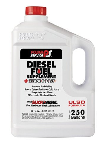 Power Service 1080-06-6Pk +Cetane Boost Diesel Fuel Supplement Anti-Freezer - 80 Oz., (Pack Of 6)
