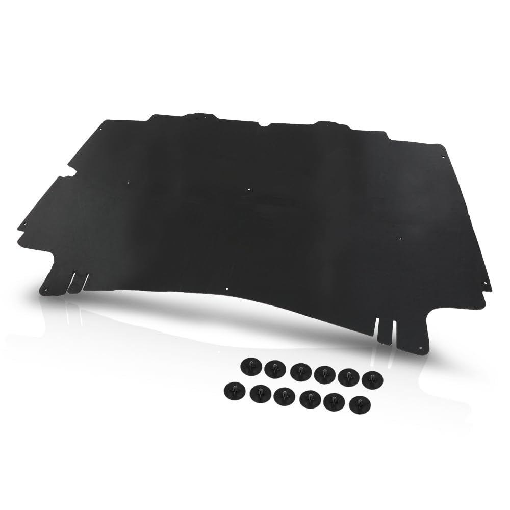 PIT66 Black Hood Insulation Pad 1/2 with Clips Compatible with Dodge Ram 1500 2500 3500 2002-2009 Heat Blanket