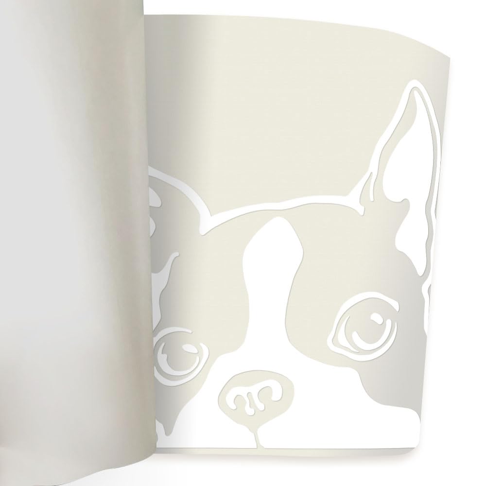 Wirester 6 Inch Clear Vinyl Decal Sticker Decoration For Car Window (Or Any Flat Surface) - Boston Terrier Dog