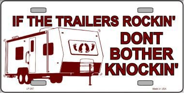 If Trailer'S Rockin Metal Novelty License Plate Tag Lp-297