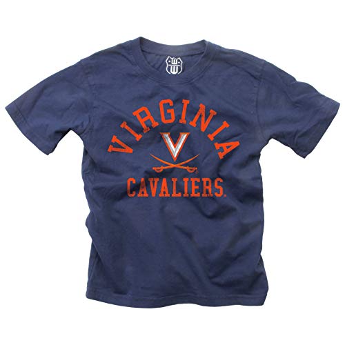 Wes And Willy Ncaa Kids Ss Organic Cotton Tee Shirt, Virginia Cavaliers, Midnight, 4T