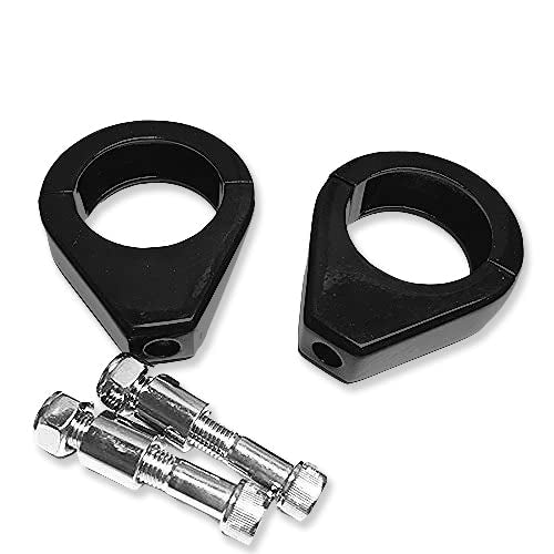 Httmt Mt299-002- Fork Clamp Turn Signal Clamps Compatible With Harley Softail Mount Bracket 39Mm Fork Black