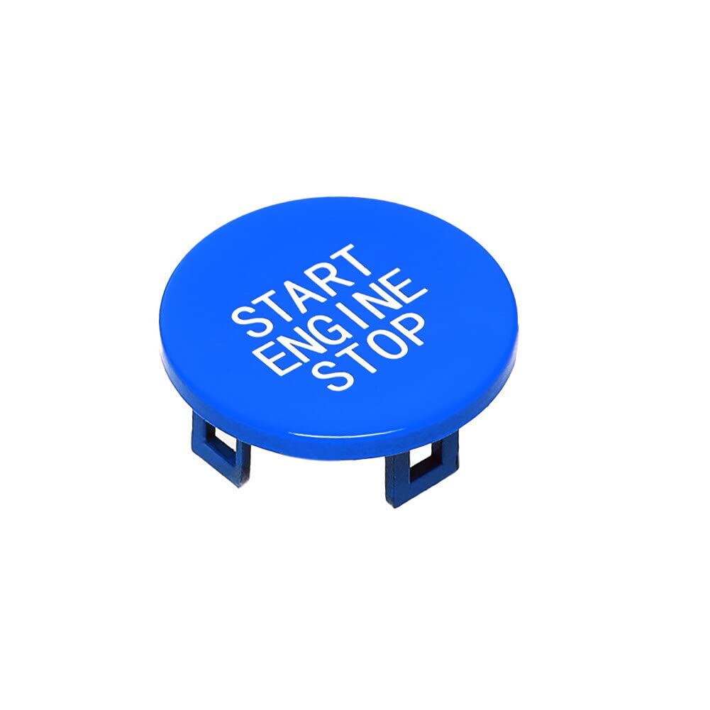 CHEYINGCHIDIY Blue Car Engine Start Stop Switch Ignition Button Cover Replacement Compatible with BMW 1 2 3 4 8 X5 X6 X7 Z4 Seri