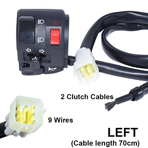7/8' 22Mm Atv Motorcycle Handlebar Control Switches Left Right For Horn Button Turn Signal Electric Fog Lamp Light Start Kill Warning Light
