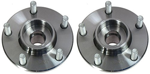 Trq Front Wheel Hub Bearings Assembly Set Compatible With 2004-2005 Mazda 3