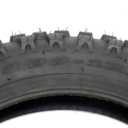 Mmg Combo Tire And Inner Tube Size 3.00-12 Front Or Rear Knobby Tread, Motorcycle Trail Off Road Dirt Bike Motocross Pit