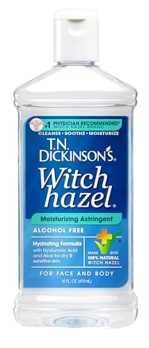 T.N. Dickinsons Witch Hazel Alcohol Free Moisturizing Astringent | 100% Natural Witch Hazel | Calms  Nourishes  Hydrates Skin | for Face & Body | 16 Fl Oz-New