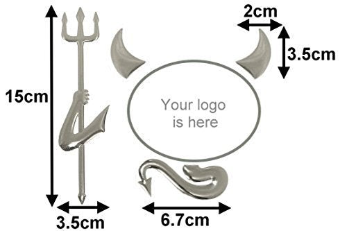 Xotic Tech Cute 3D Pvc Devil Style Demon Sticker, Auto Car Emblem Decal Decoration Waterproof Self-Adhesive Car Logo Sticker Uni