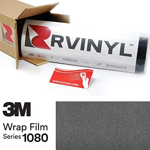 3M 2080 G201 Gloss Anthracite (5Ft X 1Ft) Vinyl Wrap Film Sheet With Air-Release For Cars, Trucks & More (5Sq Ft Roll)