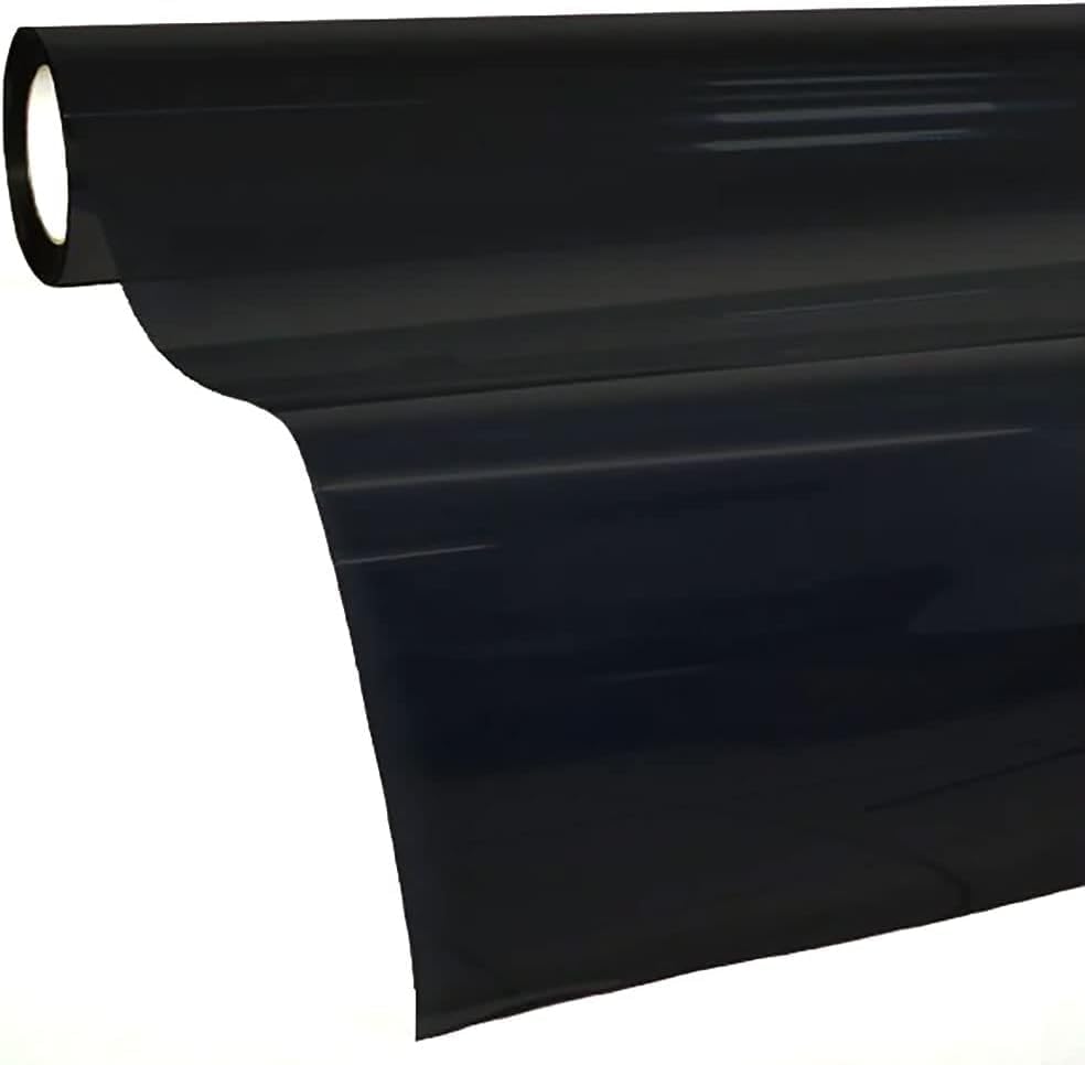 Vvivid Transparent Colorful Vinyl Window Tinting Sheets (6Ft X 4.9Ft, Dark Black)
