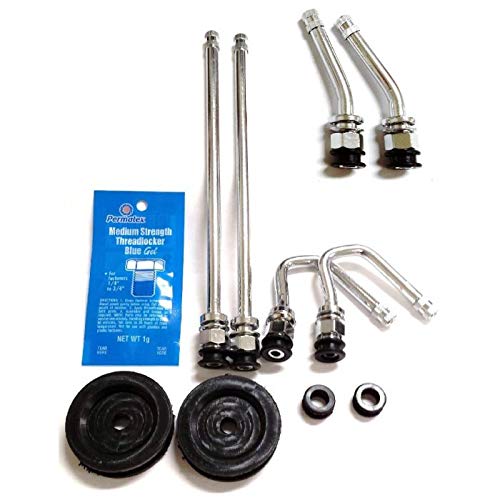 DL1SP13FR225 Dually Valve Kit Chrome Fits Sprinter 2013- Present 16 Steel Wheel 1.5 Round Holes Class B or C w/Fronts Chrome Rev
