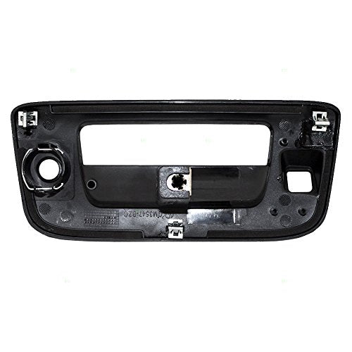 Brock Replacement Tailgate Handle Trim Bezel Textured W/Keyhole & Rear-View Camera Hole Compatible With Silverado Sierra Pickup
