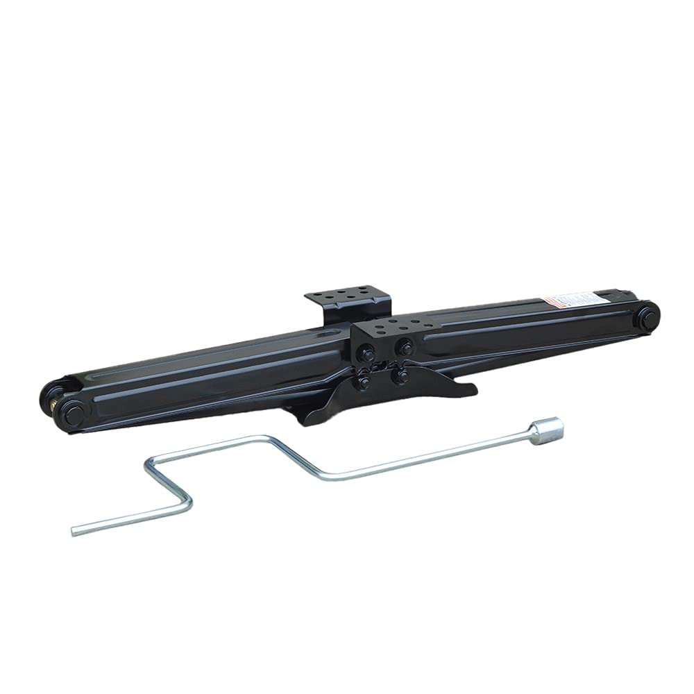 Bastion Distribution 30 Scissor Jack with Crank Handle | 5000lbs Capacity | Adjustable 5-30    Height | Spray-Tested Powder Coat