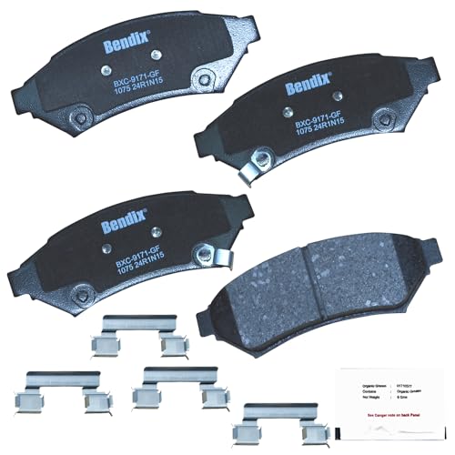 Bendix Priority1 Cfc1075 Ceramic Front Brake Pads For Select Models Buick Allure, Lacrosse, Terraza, Chevrolet Uplander, Mobilit