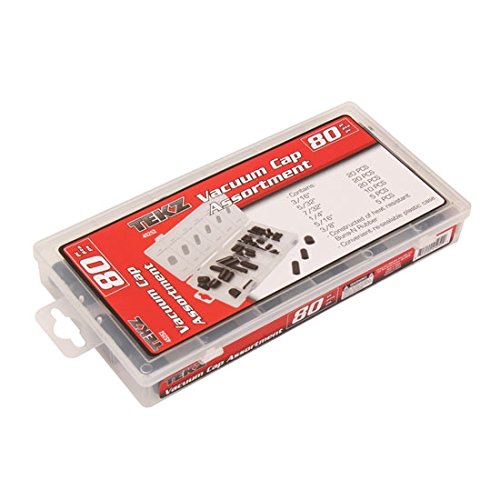 Tekz 45252 80-Piece Buna-N Rubber Vacuum Cap Assortment