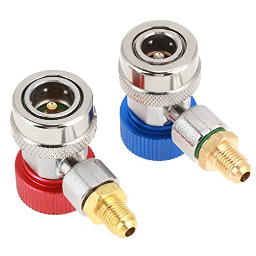 Quick Coupler Adapter, R134 A And C Low And High Quick Connector Air Conditioning Coupler Adapter With For R134A Car Ac System E