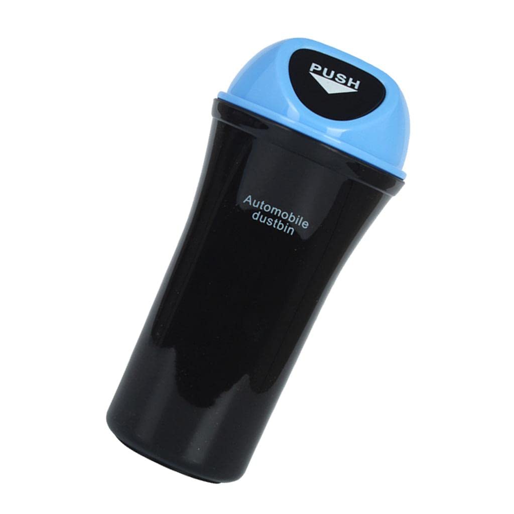 CLUB BOLLYWOOD Removable Car Trash Can Garbage Mini Dust Bin Ashtray Cup with Lid Sky Blue