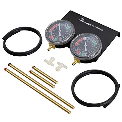 P1Tools Motorcycle Vacuum Carburetor Synchronizer Carb Sync Gauge 2 Cylinder