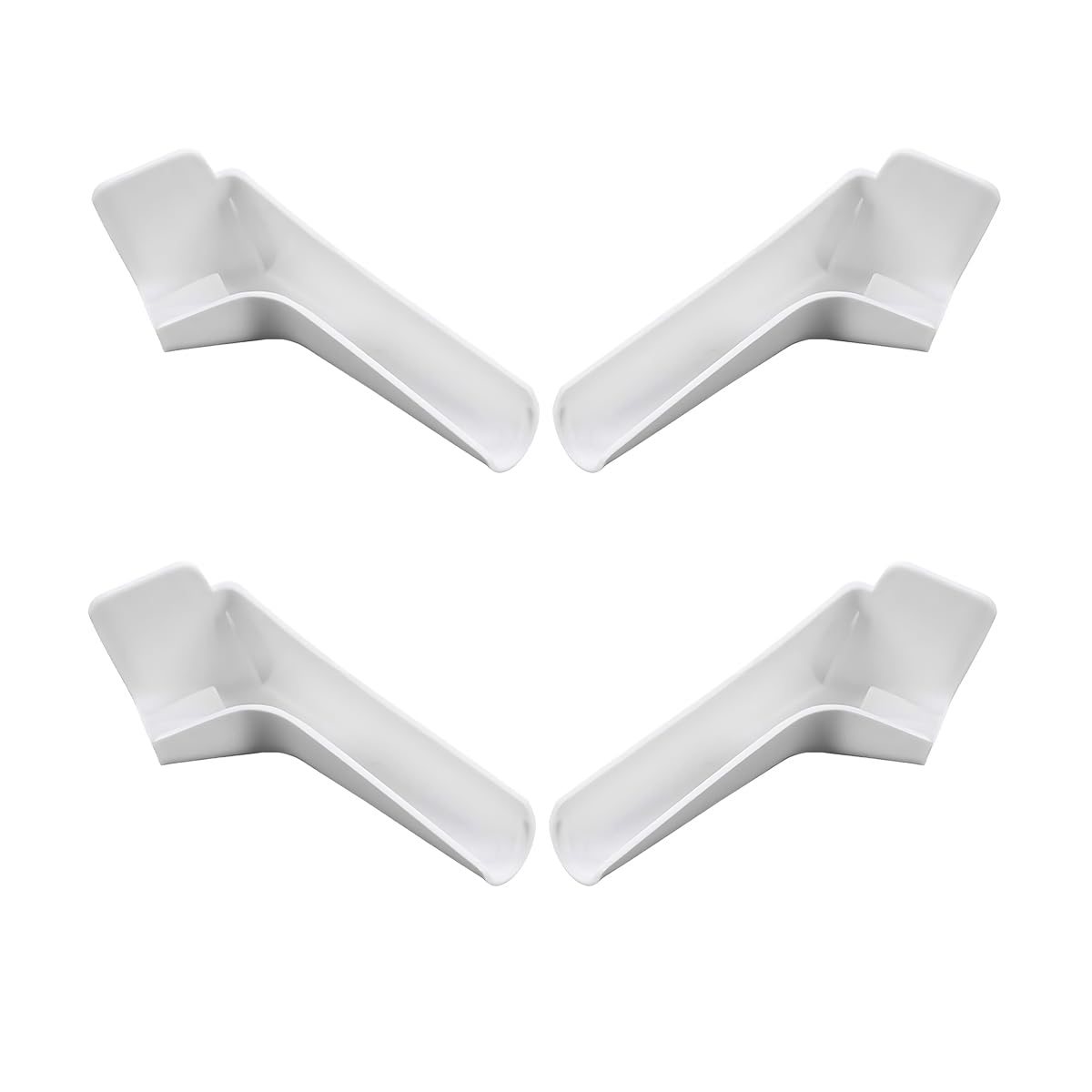 Mandark 4PCS RV Gutter Spouts, Camper Left & Right Rain Guttering Spout Extensions, RV Exterior Roof Rainwater Protector Accesso