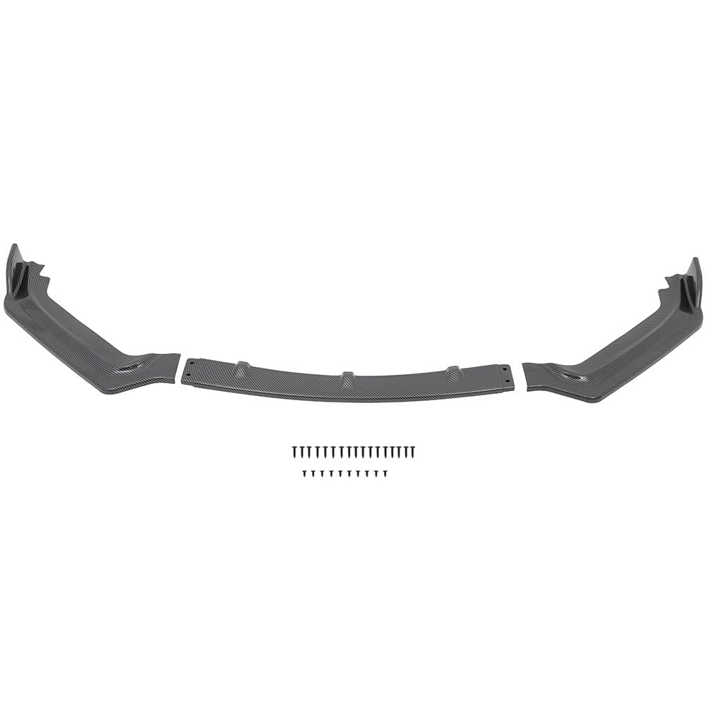 Scitoo Glossy Carbon Look Front Bumper Lip V Style Fits For 2017-2020 For Infiniti Q60 Coupe Pp Front Lip Spoiler