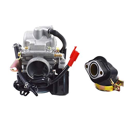 Carburetor & Intake Boot Replacement For Spiderbox Hammerhead Twister 150Cc Go Kart