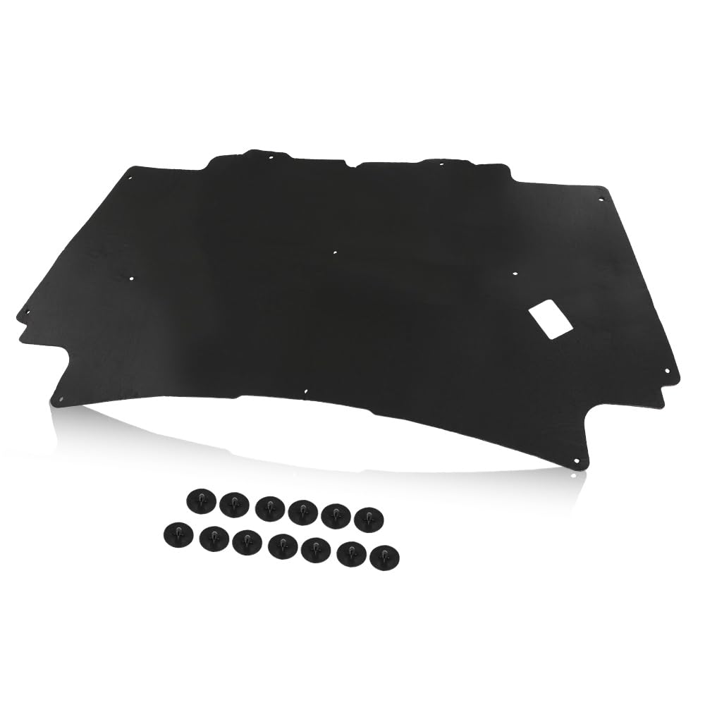 LQI Hood Insulation Pad with Clips Compatible with Dodge Ram 1500 2002-2008 Gas Only, Not for Diesel Black