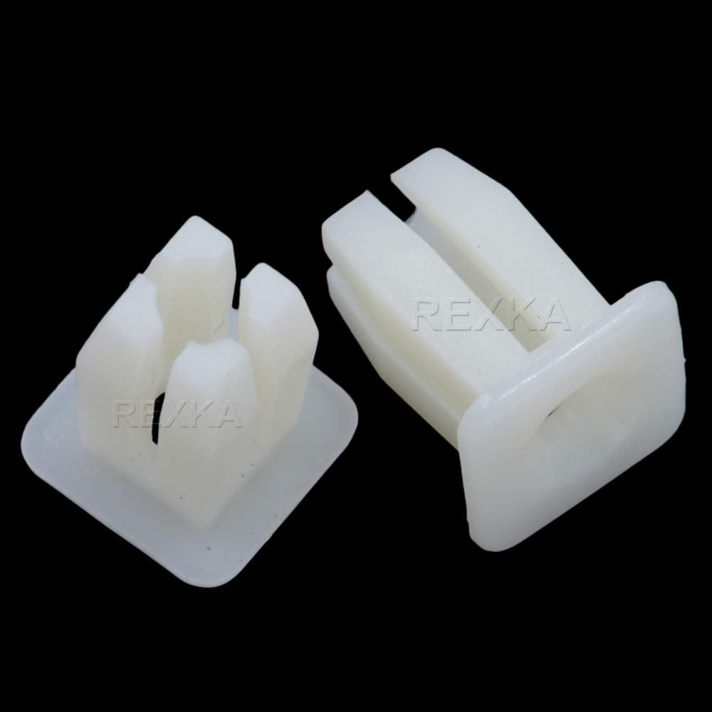 Rexka 100 Pcs Nylon Nut Fits 1/4 Hole #8 Or #10 Screw Size For Ford 379830-S Family