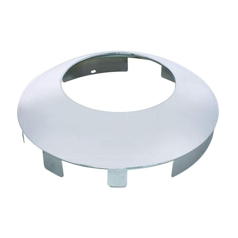 United Pacific 10109 - Axle Hub Cap - Front, Universal Chrome, With Hubometer Hole - 1'' Lip