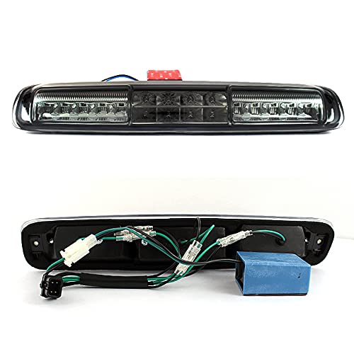 Akkon - For [Led Set] 03-06 Chevy Silverado Gmc Sierra C-Shape Light Tube Smoked Tail Light + 3Rd Brake Lamp