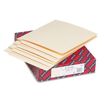 Heavyweight Folders, Straight TwoPly End Tab, Letter, Manila, 50/Box