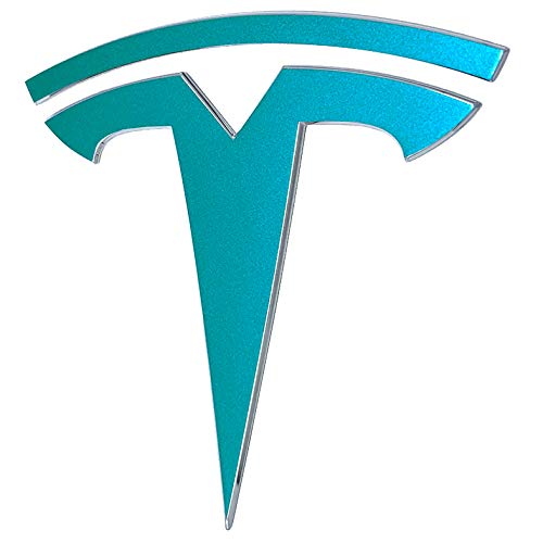 Logo Decal Wrap For Tesla Model Y, 11-Pc Set (Gloss Teal)