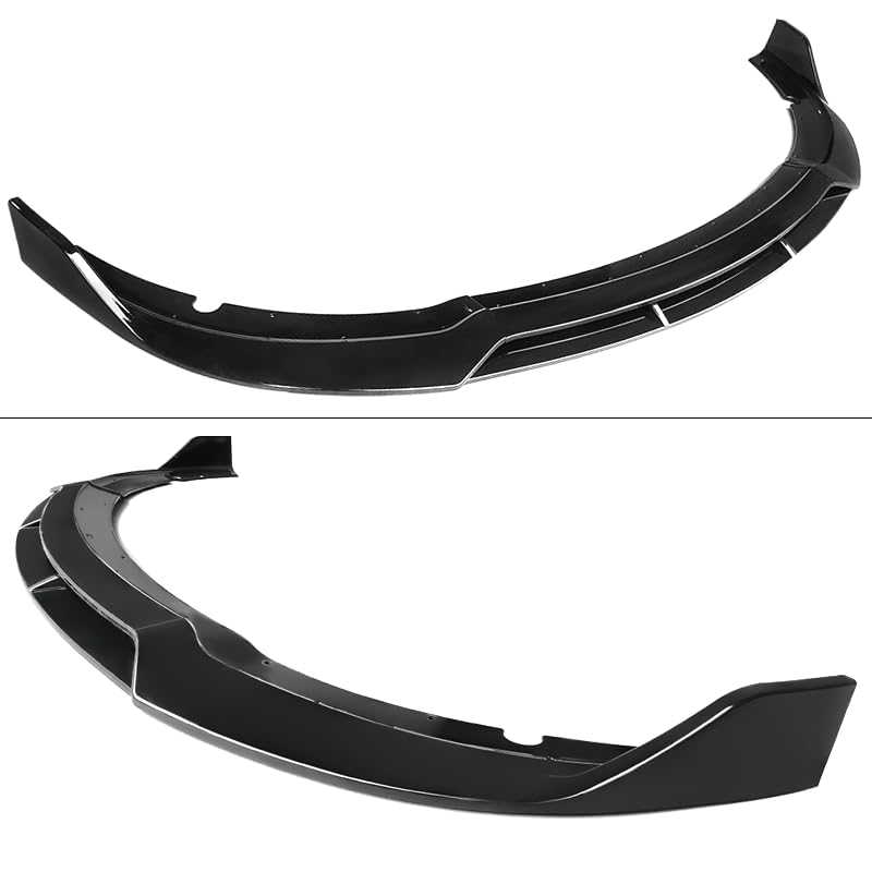 NEESPOC Front Bumper Lip Splitter for Dodge Charger SRT/RT 2015-2023, Carbon Fiber Style, ABS Plastic, 4pcs Body Kit Accessories