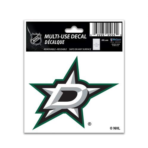 Wincraft NHL Dallas Stars Decal3x4 Multi Use Decal, Team Colors, One Size