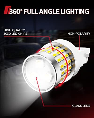 Torchbeam 3157 Led Bulbs For Reverse Lights, Super Bright 3156 4157 3056 3057 4057 3457 Car Led Bulbs, 3000 Lumens 6000K Backup