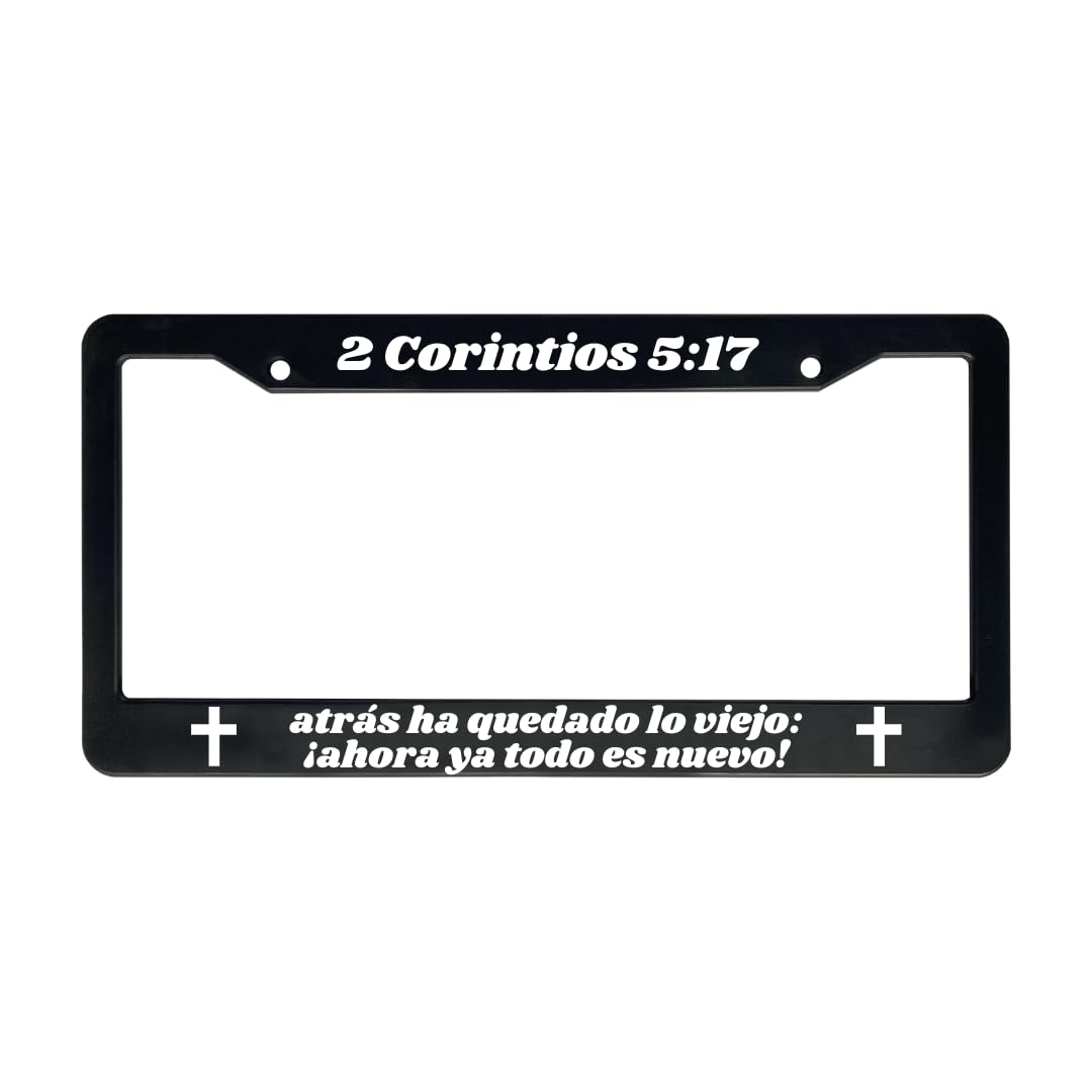 Christian Spanish License Plate Frame With Bible Verse Scripture Sayings | Porta WBCARB0CWDP2J7K