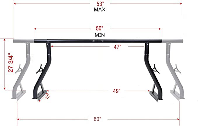 Tms 800Lb Universal Pick Up Truck Ladder Rack Contractor Pick Up Rack Lumber Utility(Us Patent No. D843,922)