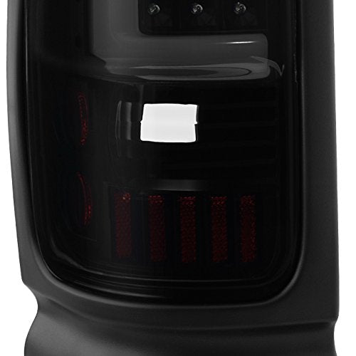Akkon - For Black Smoked 1994-2001 Dodge Ram 1500 2500 3500 Led Tube Tail Lights Lamp Driver + Passenger Side