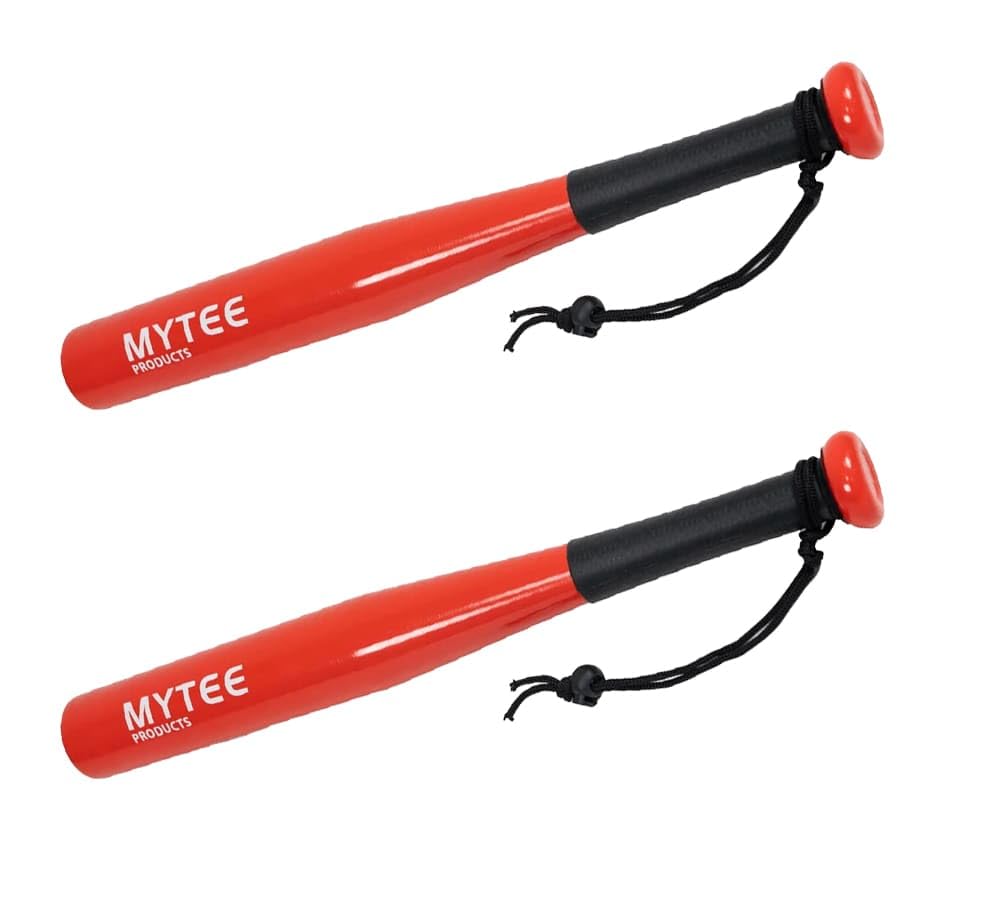 Mytee Products (2 Pack) 18 Aluminum Tire Thumper Bat with Strap & Anti Slip Grip - Durable Tire Checker Bat for Truckers - Red T
