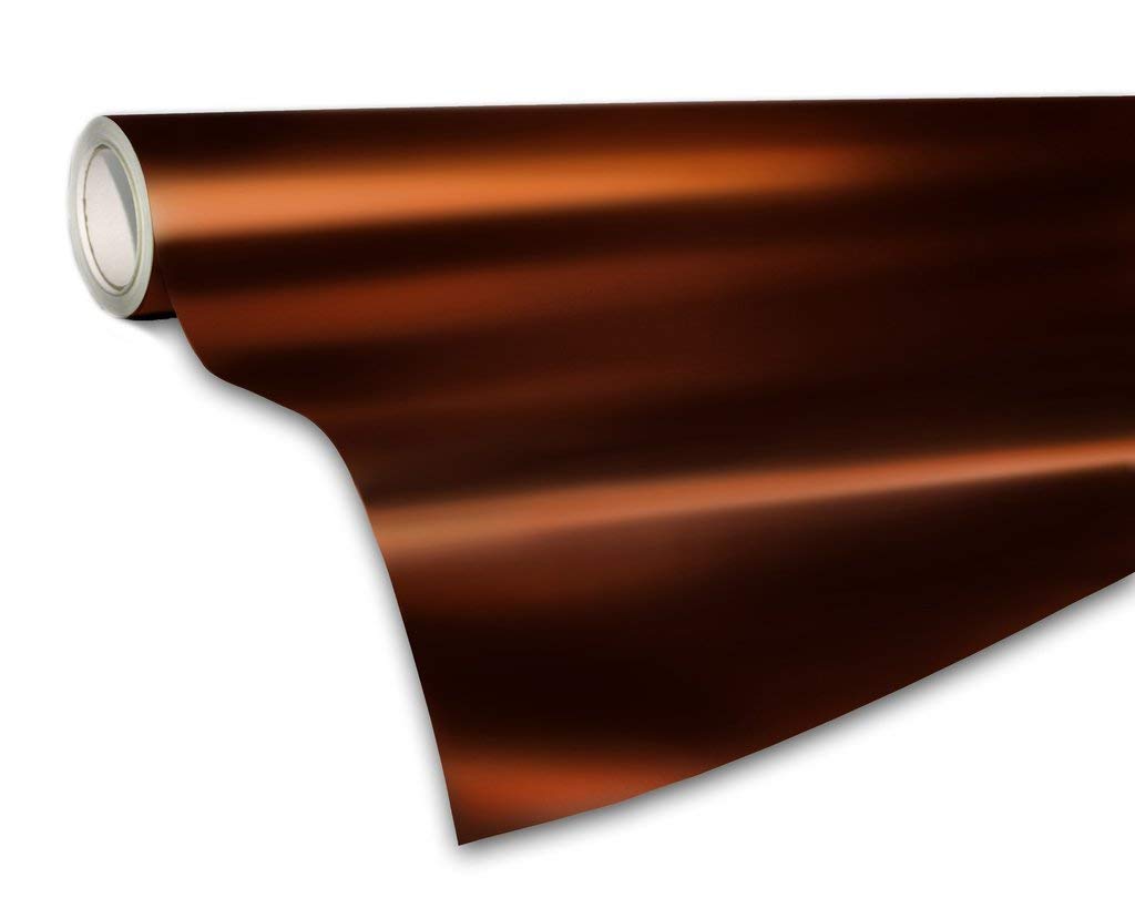 Vvivid Copper Satin Chrome Vinyl Wrap Stretch Conform Diy Easy To Use Air-Release Adhesive (3Ft X 5Ft)