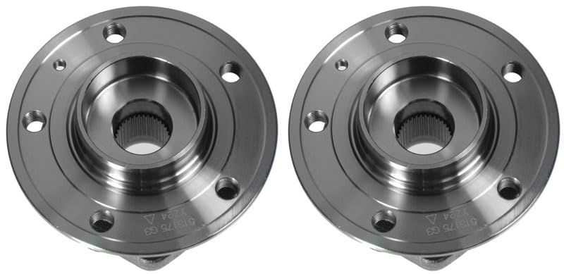 Trq Front Wheel Hub Bearings Assembly Set Compatible With 1999-2004 Volvo C70 1999-2000 S70 V70