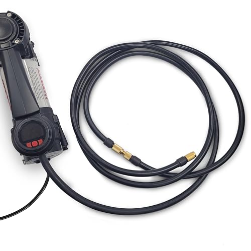 VIAIR 6 ft. Air Extension Hose for Portable Compressors, Rubber, Black, Model 00016