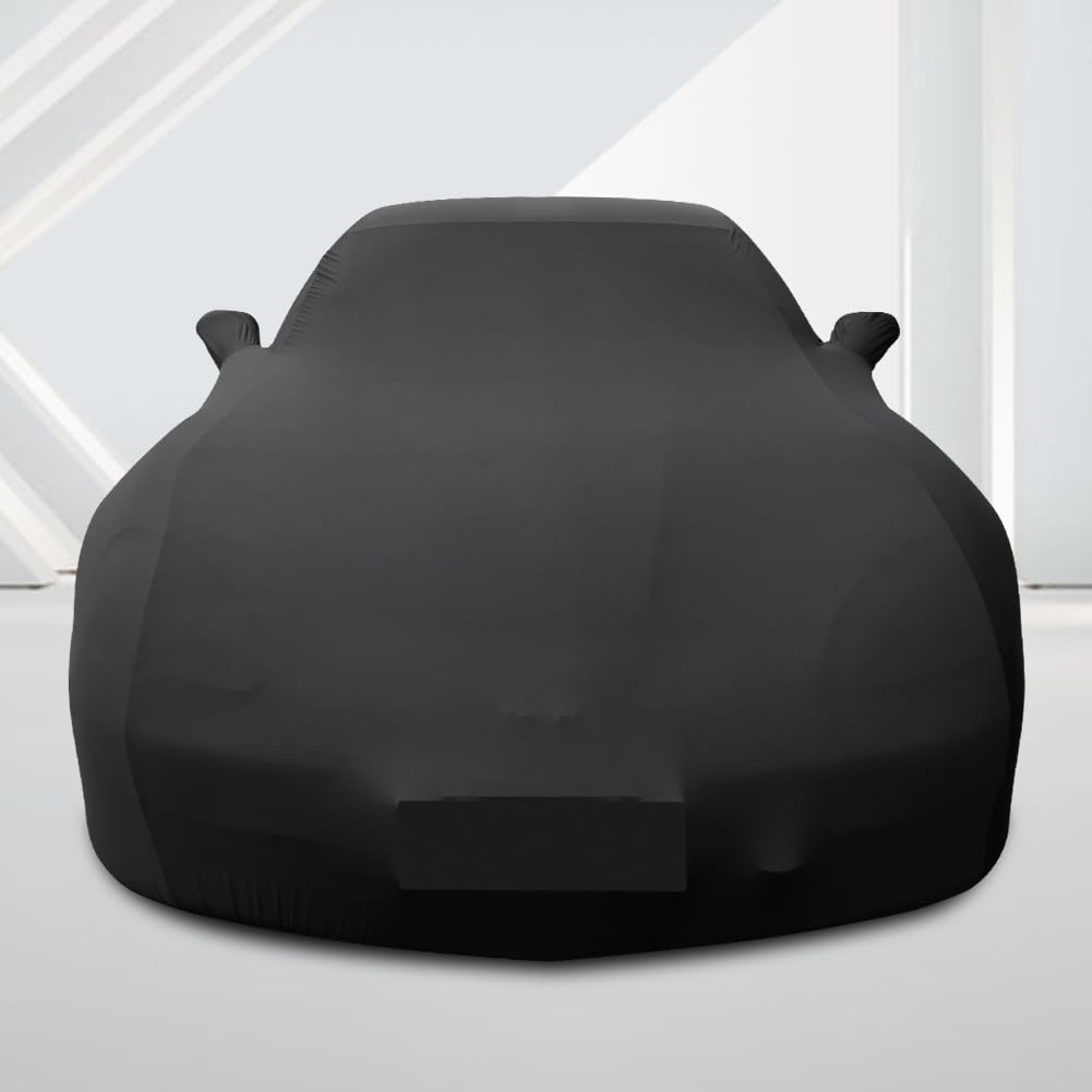 Winpower Indoor Sports Car Cover 163-181 Inches Velvet Stretch Dust-Proof Protection Full Car Cover For Underground Garage, Car
