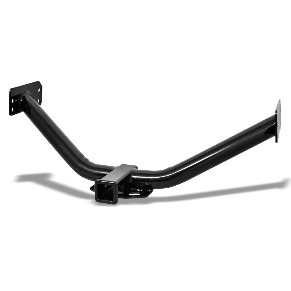 Class 3 III Black 2'' Receiver Tube Rear Bumper Trailer Tow Hitch Towing Mount Compatible with 07-13 Acura MDX