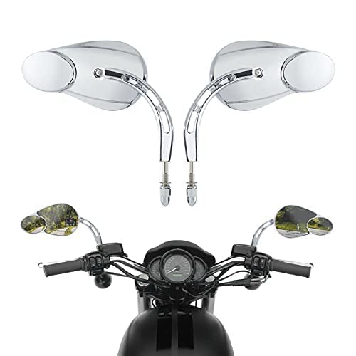 VPZMT Rearview Mirrors/Split Vision Mirrors Fits for Harley Davidson Most Models Road King Street Glide Road Glide Softail Iron