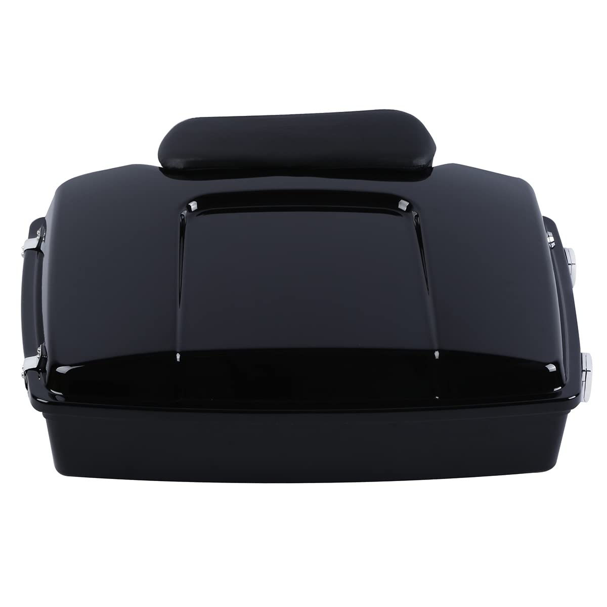 XFMT 5.5'' Razor Tour Pack Trunk W/Backrest Pad & Black Two-Up Mount Rack for Harley Touring Road King Street Glide Road Glide E