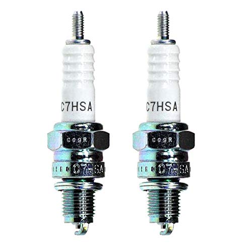 Lot Of 2 Ngk Standard Non-Resistor Spark Plug 4629 C7Hsa For 50Cc 110Cc 150Cc Motorcycle Atv Dirt Pit Bike Go Kart Quad Honda Ya