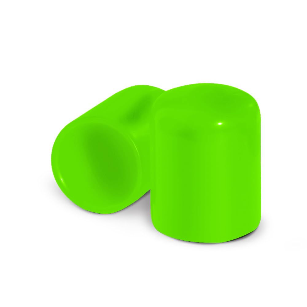 Colorlugs Vinyl Lug Nut Cover | Neon Green | Flexible Fit Wheel Lug Nut Cap | Fits 17 Mm | Pack Of 25 | Includes Deluxe Extracto