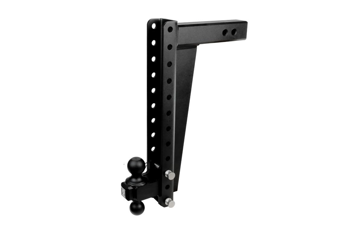 Bulletproof Hitches - 2.5'' Adjustable Heavy Duty Trailer Hitch (22,000 Lb. Rating) - 18'' Drop/Rise Trailer Hitch With 2'' & 2-