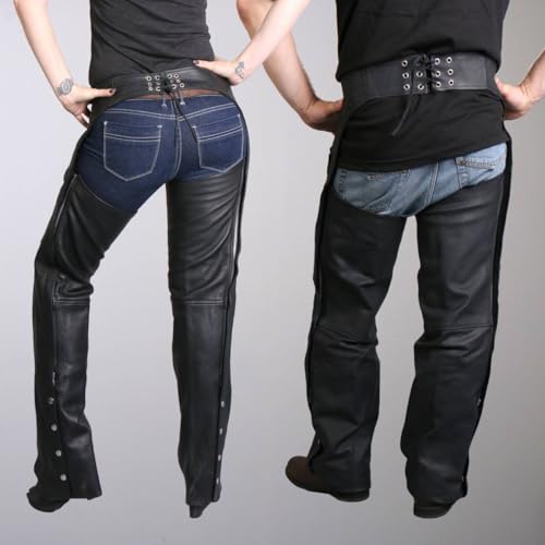 Hot Leathers Unisex Adult Unisex,classic Style Powersports-protective-chaps, Black, Large US