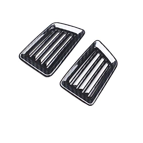Ruihe 2Pc Carbon Fiber Color Air Conditioning Dashboard Vent Cover Fit For Ford Ranger 2015 2016 2017 2018 2019 2020 2021 Abs